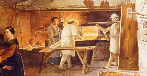 Adriano Trojani, Interno di un forno, 1844 