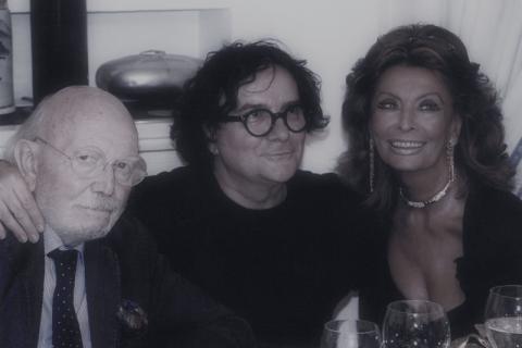 Armando Trovajoli con Sophia Loren e Renato Zero_Archivio Mariapaola Trovajoli