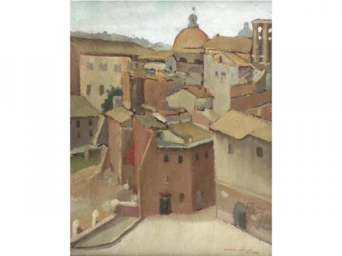 ORAZIO AMATO Veduta di Via delle Tre Pile 1932, Museo di Roma