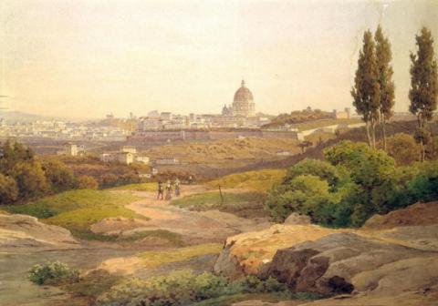 Salomon Corrodi, Roma da Monte Mario, 1876