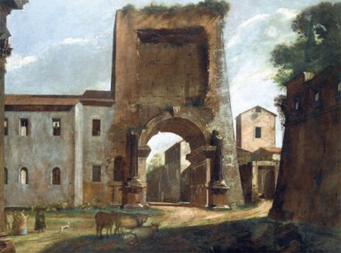 Capriccio con l'Arco di Tito